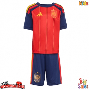 Spain Replica Home Stadium Kit for Kids World Cup 2026 Short Sleeve (+ pants)